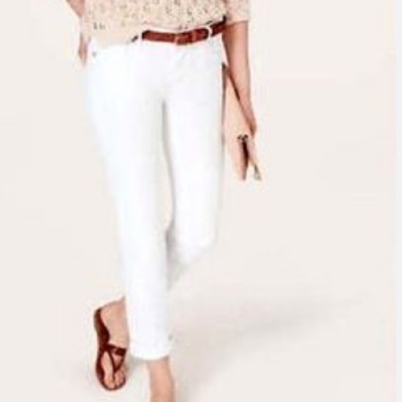LOFT Julie White Pants Size 10 - Picture 9 of 9